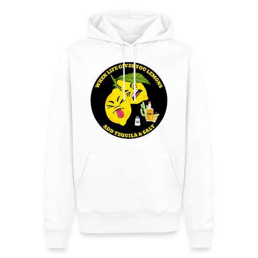 Miesten Premium huppari When life gives lemons black - valkoinen
