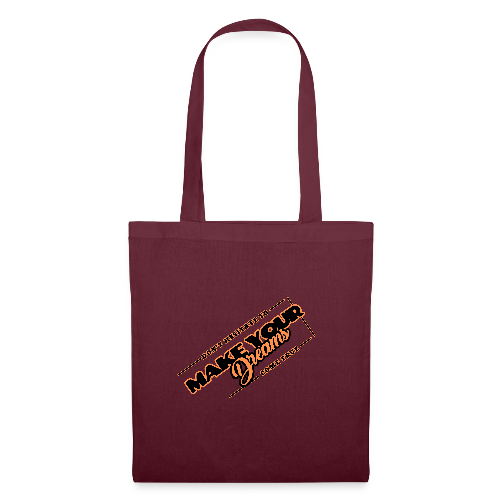 Kangaskassi make your dreams come true - burgundin punainen