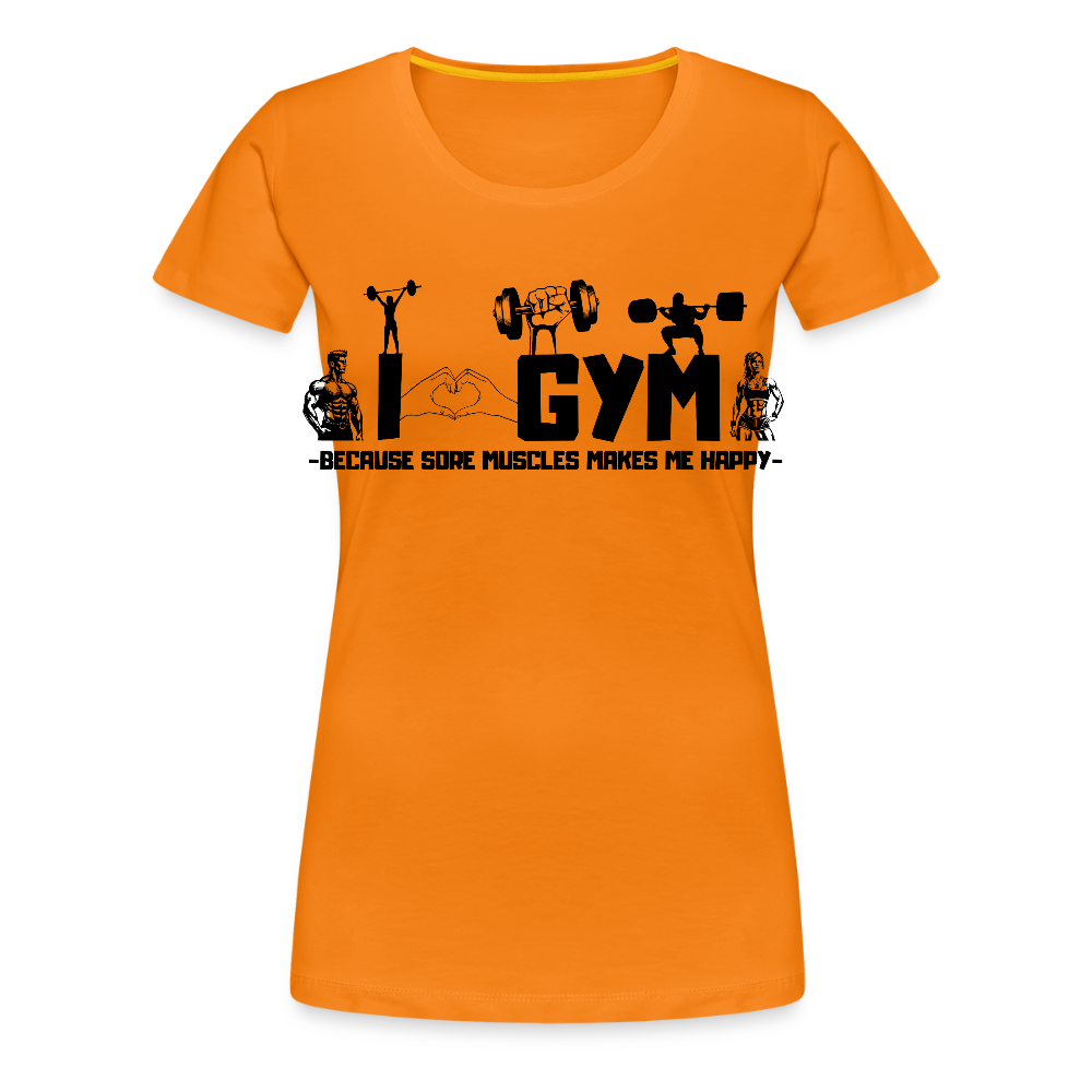 Naisten Spreadshirt Premium T-paita Sali - oranssi