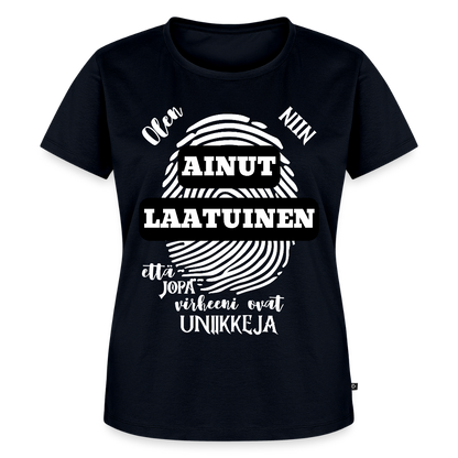 Naisten Premium T-paita Ainutlaatuinen - laivastonsininen